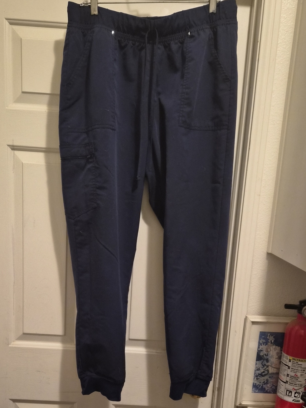 Womens Navy Scrubs Drawstring Pants